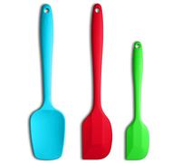 Silicone Spatula 3-Piece Set, Ergonomic Handle High Heat-Resistant Spatulas, Non-Stick Rubber Spatulas with Stainless Steel Core