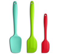 Silicone Spatula 3-Piece Set, Ergonomic Handle High Heat-Resistant Spatulas, Non-Stick Rubber Spatulas with Stainless Steel Core