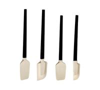 Silicone Spatula - 4 Piece Heat Resistant Spatula Set | Kitchen Spoons with Non-Slip Flexible Handle for Cake, Bread, Salad, Food Fastening, Stirring, Restaurant, C