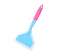 Silicone Spatula Egg Flipper, Heat Resistant Non-Stick Wide Pancake Spatula Turner Flat Spatulas for Cooking Eggs Fish Pizza Pancakes Omelette (Purple Blue)