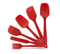 Silicone Spatula for Kitchen and Dough 6 Pieces - Kitchen Utensils Set Heat-resistant - Scratch-resistant Kitchen Utensils with Steel Core LFGB Tested by Easyavant (Red)