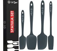 Silicone Spatula Set | 4 Versatile Tools Created for Cooking, Baking and Mixing | One Piece Design, Non-Stick & Heat Resistant | Strong Stainless Steel Core