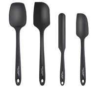 Silicone Spatula Set - Non Stick High Heat Resistant Kitchen Utensils - 320C - Sturdy Steel Core - Spreader, Scraper, Spoonula Spatulas - 4 Piece Utensil Set - Gift Box and Bonus Recipe Ebook!