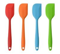 Silicone Spatula Set of 4-500°F Heat Resistant Seamless Rubber Spatulas with Stainless Steel Core Kitchen Utensils Non-Stick for Cooking, Baking and Mixing (26cm / 10.2inch)