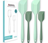 Silicone Spatula Set, Premium Spatulas Silicone Heat Resistant 2 Small & 2 Large Flexible Scraper for Nonstick Cookware, Rubber Spatula for Kitchen Mixing Baking Cooking Use, Soft Spatula - Set of 4