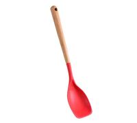 Silicone Spatula - Silicone Spatula Spoon, Dishwasher Resistant Utensil Kitchen Spatulas with Wooden Handle for Serving and Frying Vegetables, Meat and Soup in the Kitchen