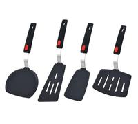Silicone Spatula Turner, 4-Pack Spatulas Silicone 600°F Heat Resistant Spatulas Set for Nonstick Cookware, Kitchen Cooking Utensils Set BPA Free Rubber Spatulas Set for Egg, Crepe, Pancake,Burger,Fish