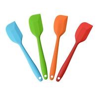 Silicone Spatulas, 11 inch Rubber Spatula Heat Resistant Non-Stick Flexible Scraper With Solid Stainless Steel Core for Cooking, 4 Pack