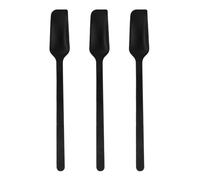 Silicone Spatulas Set, 7.5 Inch Black Spoonula, 3PCS Heatproof Flexible Scrapers - Seamless One Piece Design, Food Grade Silicone, Perfect for Baking and Cooking