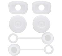 Silicone Spill Proof Stopper Set, Tumbler Accessory Including 2pcs Round Spill Stoppers, 2pcs Square Spill Plug and 2pcs Straw Covers Compatible with Stanley Cup 1.0 40/30oz