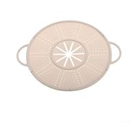 Silicone Spill Stopper Lid Pot Holder, Versatile Heat-Resistant Silicone Suction Lids, Reusable Splatter Guard Pots Boil Safeguard(white)