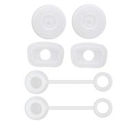 Silicone Spill Stopper Silicone Straw Cover Leak-Proof Stopper Straw Cover Cap Spill Proof Plug Tumbler Accessories Including 2 Straw Lids, 2 Round Spill Stoppers and 2 Square Spill Stoppers