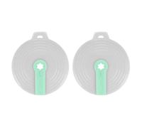 Silicone Splatter Guard for Mixing Bowl | 2 Pack Splash - Management Lid for Hand Mixer/Whisking Eggs/Frothing Milk | Liquid - Managing Cover Helps Control Kitchen Splatters (Green)