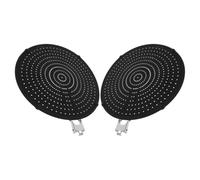 Silicone Splatter Screen Black 2pcs with Foldable Handles 19.88 Inch