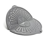 Silicone Splatter Screen for 10, 11 and 12 Inch Frying Pan, Foldable Splash Guard, Multi-Use Grease Splatter Guard/Trivet Mat, 12" Non-Stick Oil Splatter Guard, Dishwasher Safe, BPA Free, Gray