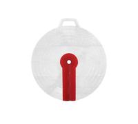 Silicone Splatter Screen For Mixing Bowl Egg Beater Cover Flexible Lid For (Red, 34x31cm)