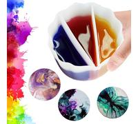 Silicone Split Cups - Epoxy Resin Tools,Thicken and Reusable Resin Mixing Cups with 2/3/4/5 Channels for -Jewelry-Making -Crafts