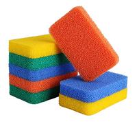 Silicone Sponge Dish Sponge Pack of 8,Heavy Duty Kitchen Cleaning Scrubbing Sponge,Reusable Sponge Scrubbers