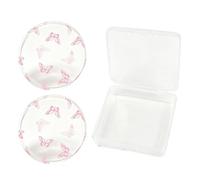 Silicone Sponge Makeup - 2.17 Inch 3-Piece Silicone Makeup Sponge Set | Bow Pattern Gel Puff Hygienic Soft Transparent | Reusable Dry Wet Use Makeup Tool with Storage Box Silicones, 80 g