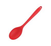 Silicone Spoon, Heat Resistant Silicone Soup Spoon Kitchen Cooking Utensil for Mixing Stirring Serving, Dishwasher Safe, Easy to Clean (Red)
