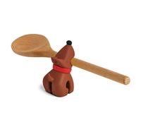 Silicone Spoon Holder Dog - Buddy in Dark Brown for Pans and Pots