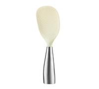 Silicone Spoon Non-Stick Cooking Spoon Anti-scalding Pot Rice High-Temperature-Resistant Durable(1Pcs White)