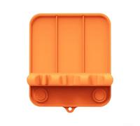 Silicone Spoon Rest Featuring Heat Resistant Material and Drip Pad to Hold Multiple Kitchen Tools and Prevent Messes on Countertops (Orange)