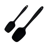 Silicone Spoon Spatula, 2 Pcs Wok Spatula, Non-Stick Kitchen Utensils with Steel Core for Cooking, One Small Spatulas and Large Spatulas