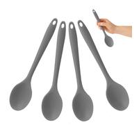 Silicone Spoons for Cooking, 4-Piece Plastic Serving Spoons Set, Durable Cooking Spoon for Kitchen, Soup Spoons, Serving Spoons Large, 27.3 x 5.8 cm