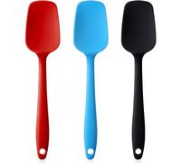 Silicone Spoons Set of Heat Resistant Seamless Rubber Spatulas,Long Handled Silicone Jar Scraper,Jam Spreader craper Rubber Spatula Kitchen Utensils for Jars Butter Kitchen Accessories