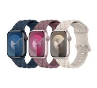 Silicone Sport Band Compatible with Apple Watch Bands for Women Men 41mm 42mm 40mm 38mm, Checkered Engraved Straps for iWatch Series 11 10 9 8 7 6 5 4 SE 3 2 1，Midnight Blue/Smoke Violet/Starlight