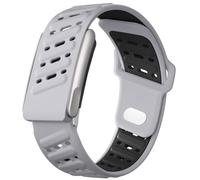 Silicone Sport Band Compatible with Whoop 5.0 Band Strap Men Women, Breathable Sport Adjustable Waterproof Replacement Wristbands Straps for Whoop 5.0 Silicone Bands (Gray Black)