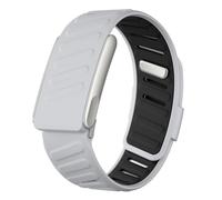 Silicone Sport Band Compatible with Whoop 5.0 Band Strap Men Women, Breathable Sport Adjustable Waterproof Replacement Wristbands Straps for Whoop 5.0 Silicone Bands (Light gray black)