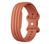 Silicone Sport Straps Compatible with Fitbit Air Strap Band for Men Women, Soft Breathable Comfortable Adjustable Anti-sweat Replacement Band With Butterfly Clasp, Fitness Track Accessories (Brown L)