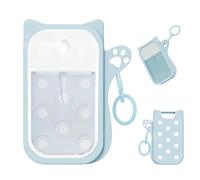 Silicone Spray Protective Sleeve, Portable Cat-shaped Case with Keychain for Atomiser Spray Bottle, Refillable Perfume Travel Bottle Protective Sleeve, Hand San/itizer Travel Accessory (1PCS Blue)