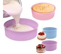 Silicone Springform Pan Protector for Round Springform Pans, Silicone Baking Pan Accessories Preventing Water from Entering the Spring form Pans (4+6+8+10inch)