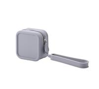 Silicone Square Cosmetic Storage Bag, Rectangle Small Item Coin Purse Pouch, Waterproof Travel Makeup Brush Holder(undefined-Grey(S),undefined)