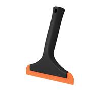 Silicone Squeegee for Shower Glass Door, Shower Squeegee, 6'' Blade and 7.5'' Long Handle Small Squeegee, All-Purpose Windshield Cleaning Tool for Car Window, Windshield, Mirror, Bathroom (Black)
