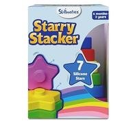 Silicone Stacking Toys - Starry Stacker, Montessori Toys & Games, Activity & Learning Toy for Infants, Toddlers, Kids, Classic Board Game Gifts for Ages 6 Months to 3 Years