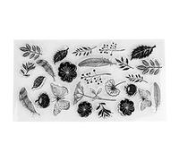 Silicone Stamp, Flowers Leaves Butterflies Transparent Clear Stamps for DIY Handmade Crafts Scrapbooking Stamp Art Album Decor for Kids Adults Artists