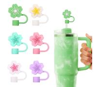 Silicone Stanley Straw Covers - 6PCS Toppers for 10mm Reusable Straws, Straw Cover Caps Compatible with Stanley Cup Tumblers 30oz/40oz with Handle