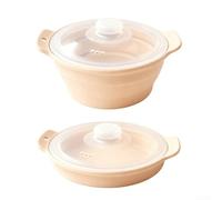 Silicone Steamer for Microwave and Oven Cooking Healthy Alternative to Metal Baskets No Rust No Leaching No Edges (Beige)