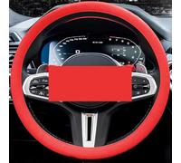 Silicone Steering Wheel Cover, Car Steering Wheel Cover, Anti-Slip Car Steering Wheel Protective Cover, Fit 12.6-16 Inch, for Car SUV Truck Van, for Women & Men (Red)