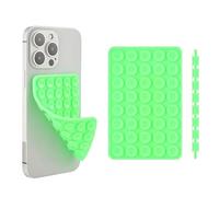 Silicone Sticky Grip Holder for Cellphone, Silicone Suction Cup Phone Case Mount Double-Sided, Hands-Free Phone Accessories Strong Grip Holder for Selfie and Video (Light Green)