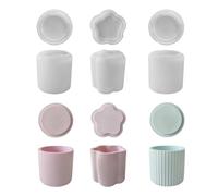 Silicone Storage Box Mold Crystal Exploy Resin Jar Molds with Lid Cup for Craft Storage Container Silicone