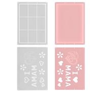 Silicone Storage Box Mold Hollow Letter Pattern Organizers Moulds Silicone Texture for Making Home and Office Ornament Hollow Letter Storage Box Mold