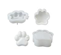 Silicone Storage Case Molds Dog Paw Shape Holders Storage Containers Mold with Lid for Creative Minds Foot Jewelry Box Mold