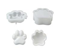 Silicone Storage Case Molds Dog Paw Shape Holders Storage Containers Mold with Lid for Creative Minds Dog Grip Resin Mold