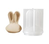 Silicone Storage Case Molds Rabbits Ear Shape Holders Containers Mold with Lid for Creative Minds Unique Cup Mold