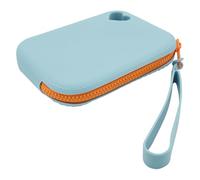 Silicone Storage Organizer Pouch, Waterproof Small Coin Purse and Key Card Holder, Dustproof Travel Makeup Bag for Women, Compact Cosmetic Wallet Case (Light Blue)